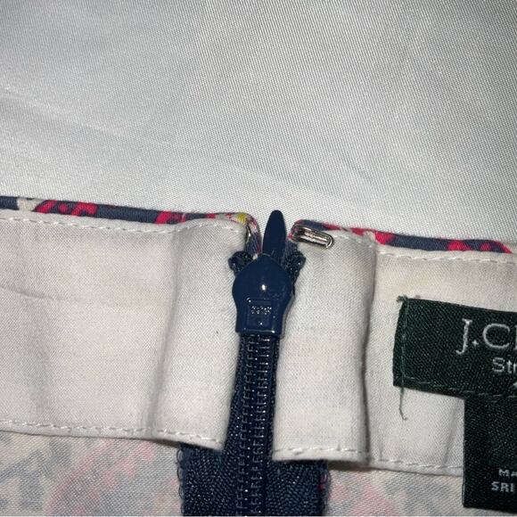 J. Crew Factory Navy Blue/ Pink Paisley Mini Skirt 4 Dopamine Boho Classic Prep - Picture 6 of 6